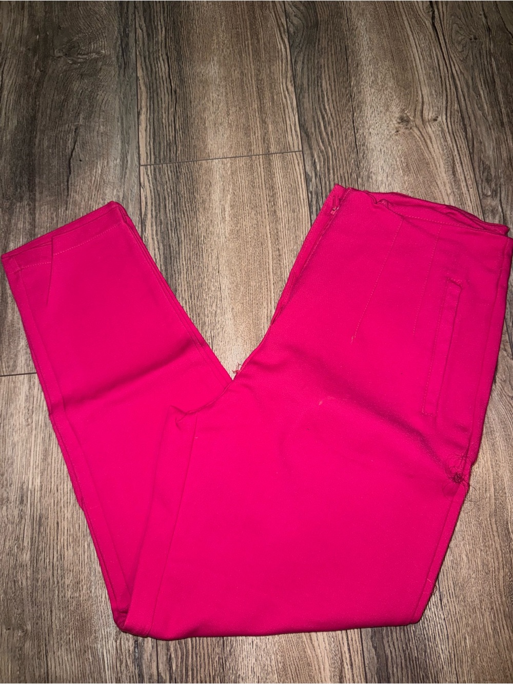 Women's Hot Pink Cropped Slim Ponte Pants